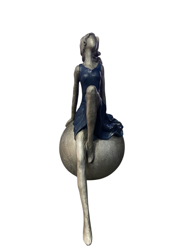 DAMA DECOR AZUL/PLATA 22X20CM