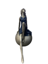 DAMA DECOR AZUL/PLATA 22X20CM