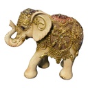CS8020445 ELEFANTE CAFE DORADO 21X9X19CM