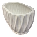 MACETA DE CERAMICA BLANCA OVALADA 13X22CM IC653-3