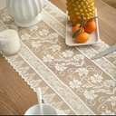 CAMINO DE MESA BEIGE DE ENCAJE 30X220CM