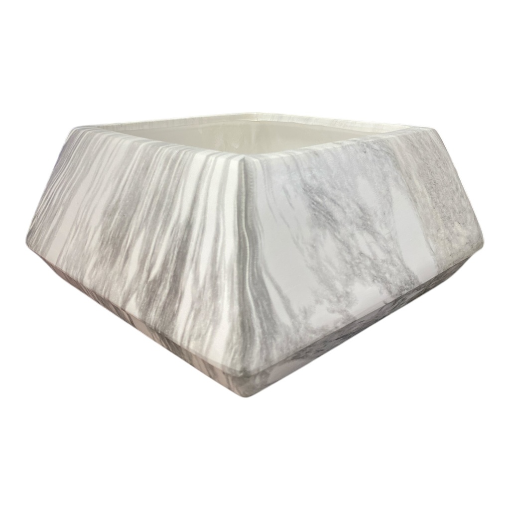 MACETA CERAMICA MARMOLEADA PIRAMIDE 22X11.5CM