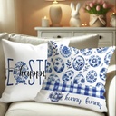 FORRO DE COJIN PASCUA BLUE DECOR 45X45CM