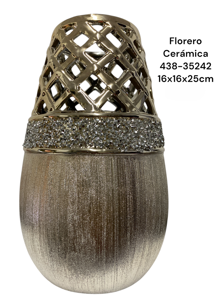 FLORERO CERAMICA 16X16X25CM