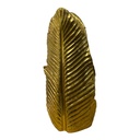 FLORERO FORMA DE HOJA DORADO 10*30*14CM