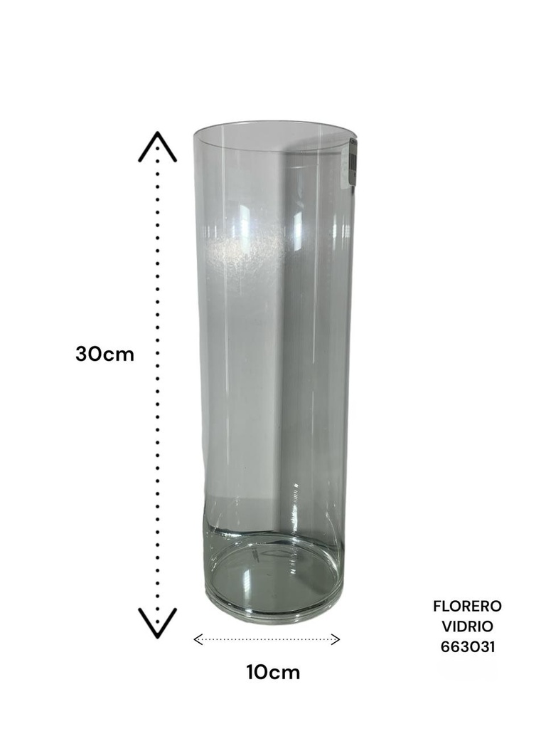 FLORERO VIDRIO ES23401  10X30CM