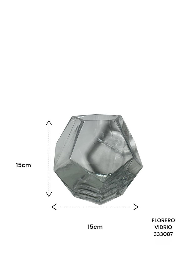 FLORERO VIDRIO V11874 15X15CM