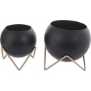MACETEROS METALICOS SET X2 13 Y 10CM