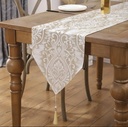 CAMINO DE MESA DORADO/BEIGE 33X90CM