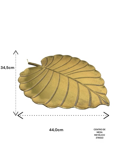 [378022] CENTRO DE MESA METALICO DORADO ES22651 34.5X44CM