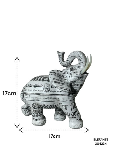 [304234] ELEFANTE DECOR. POLIRESINA ES22908 17X8X17CM