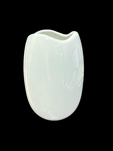 [CS-020] FLORERO DE CERAMICA BLANCO 18*12CM