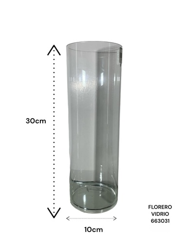 [663031] FLORERO VIDRIO ES23401  10X30CM
