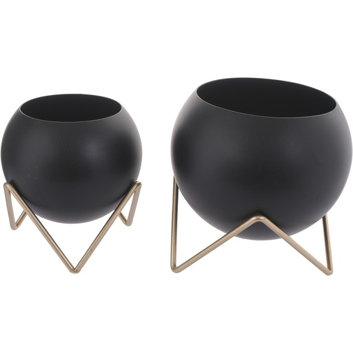 [448-5912874] MACETEROS METALICOS SET X2 13 Y 10CM