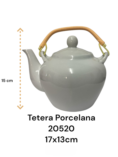 [CS20520] TETERA PORCELANA 17X13CM Y 15 CM CON AGARRADERA