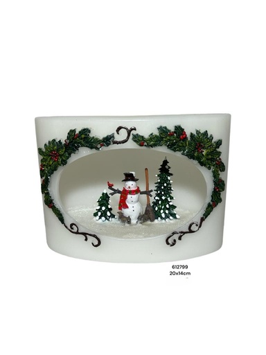 [612799] VELA LED MUÑECO DE NIEVE