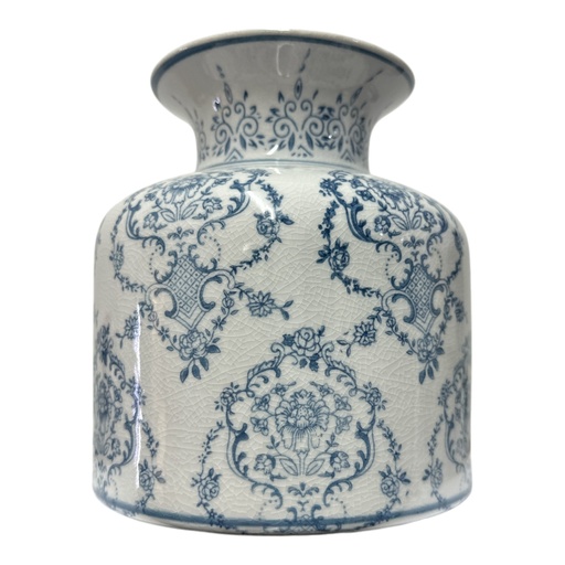 [6981606485849] PT71-010 JARRON CERAMICA CELESTE 20X18CM
