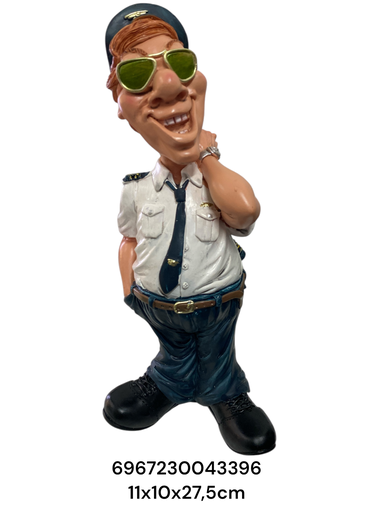[6967230043396] SC4339 POLICIA CERAMICA 11X10X27.5CM