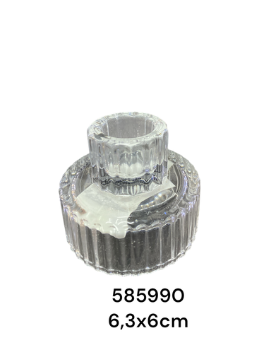 [585990] ES23575 CANDELABRO DE VIDRIO 6.3X6CM