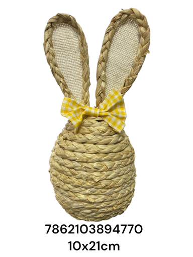 [7862103894770] SYT240021 HUEVO CONEJO YUTE 10X21CM