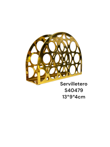 [2023126404796] S40479 SERVILLETERO METALICO DORADO 13X9.5CM