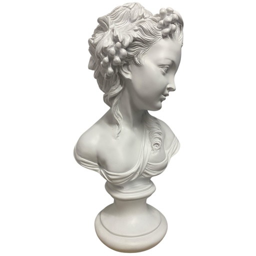 [FI-2025-1116] FI-2025-1116 BUSTO DAMA BLANCO POLIRESINA 21X20X42CM